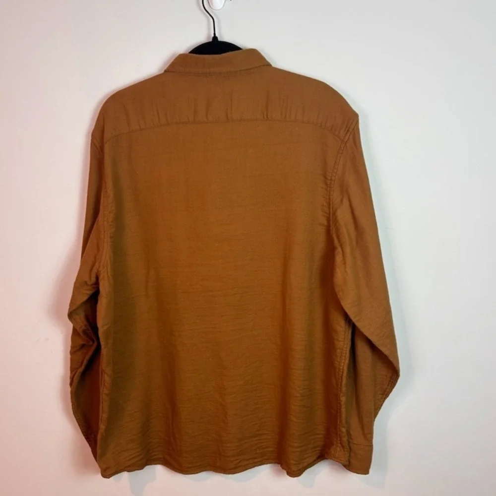 Banana Republic Mens Brown 100% Cotton Long Sleeve Button Down Shirt Shirt sz XL